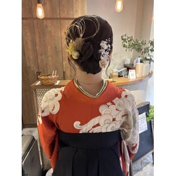 卒業式袴着付けヘアセット