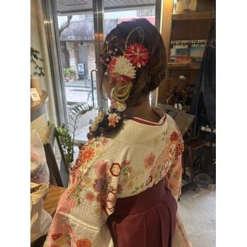 卒業式袴着付けヘアセット