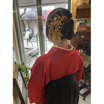 卒業式袴着付けヘアセット