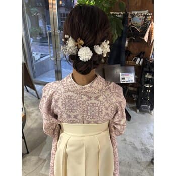 袴着付けヘアセット